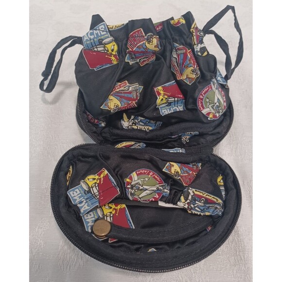 VINTAGE WARNER BROS STUDIO STORE ACME TRAVEL TWEETY BIRD JEWELRY CASE ZIPPERED - Picture 5 of 9